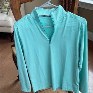 Southern Tide Teal Striped 1/4 Zip